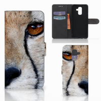 Samsung Galaxy A6 Plus 2018 Telefoonhoesje met Pasjes Cheetah - thumbnail