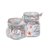 Bormioli Rocco weckpotten inmaakpotten set - 2x stuks - 500 ml/750 ml - met beugelsluiting