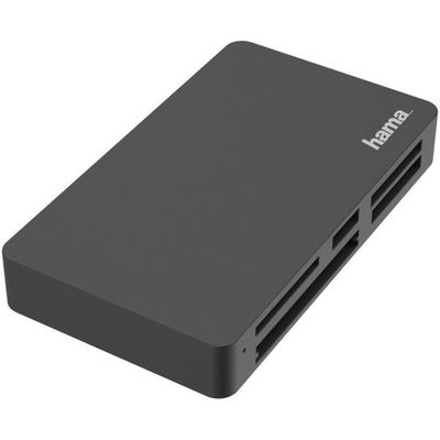 HamaUSB-KAARTLEZER ALL IN ONE, USB-A, USB 3.0 USB Hub Zwart