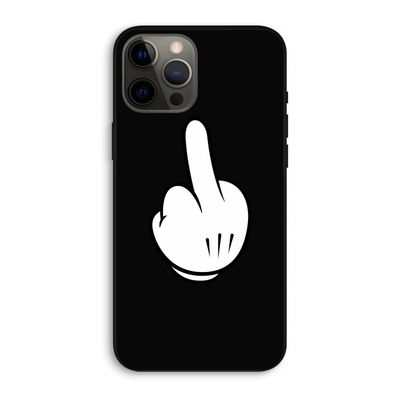 Middle finger black: iPhone 12 Pro Max Biologisch afbreekbaar hoesje