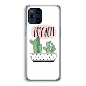 I love cacti: Oppo Find X3 Transparant Hoesje