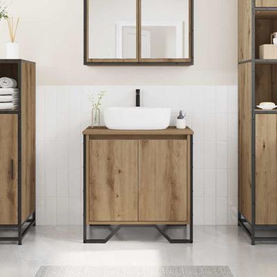 Badkamer Waskast Artisan Eiken 60x35x50 cm Bewerkt Hout