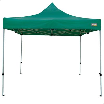 Tuinhuisje Aktive Opvouwbaar Aanpasbare hoogte Staal Polyester 420D Oxford Groen 300 x 320 x 300 cm