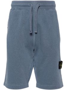 Stone Island short de sport à patch Compass - Bleu