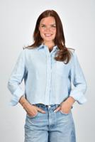 Academia blouse Mia 76DT2-620 l blue plain