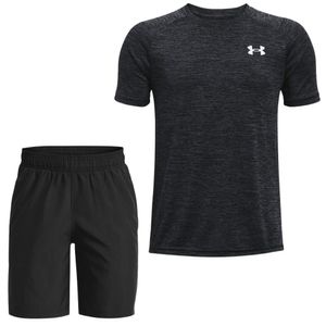 Under Armour Tech 2.0 Trainingsset Woven Kids Zwart Wit