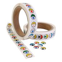 Sticker ogen, d 13 mm, diverse kleuren, 2000 stuk/ 1 doos