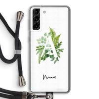 Green Brush: Samsung Galaxy S21 Plus Transparant Hoesje met koord