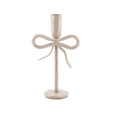 Kaarsenstandaard bow beige 20cm