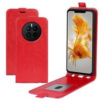 Huawei Mate 50 Verticale Flip Hoesje met Kaartsleuf - Rood - thumbnail