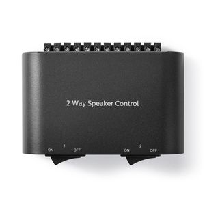 Nedis Speaker Control Box | 2 poorten | Terminal Schroeven |  4-16 Ohm | 150 W | 1 stuks - ASWI2612BK ASWI2612BK