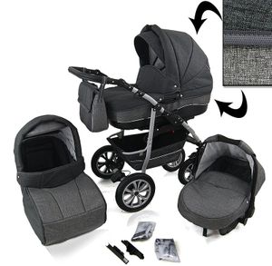 Kinderwagen 3 in 1 CityGO two shades of grey met luchtbanden