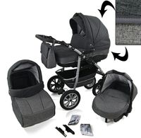 Kinderwagen 3 in 1 CityGO two shades of grey met luchtbanden - thumbnail