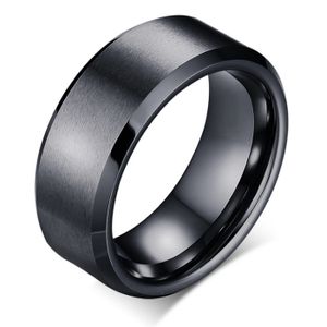 Wolfraam herenring 8mm Zwart-17mm
