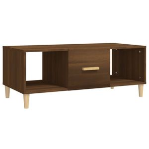 The Living Store Salontafel - Banktafel - 102x50x40 cm - Bruineiken