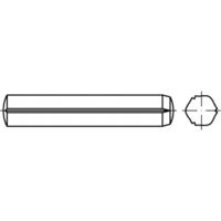 TOOLCRAFT TO-5437380 Cilindrische kerfstift 2.5 mm Staal 250 stuk(s)