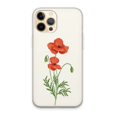 Red poppy: iPhone 13 Pro Max Transparant Hoesje