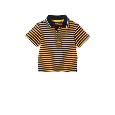 s.Oliver baby gestreepte polo oranje/zwart s.Oliver baby gestreepte polo oranje/zwart