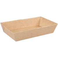 Depa Bak | Ersatzpapier | A14 | Golfpapieren snacklijn | snackbak | 157x88x35mm | bruin | 400 stuks