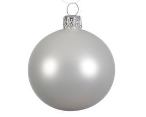 6 Glazen kerstballen mat 7 cm winter wit - Decoris