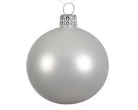 6 Glazen kerstballen mat 7 cm winter wit - Decoris - thumbnail