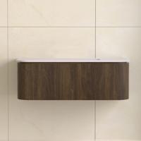 Badmeubelset Sanilux Eleganza 120 cm Zonder Kraangat Dark Walnut
