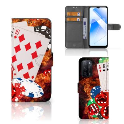 OPPO A16/A16s/A54s | Wallet Case | met Pasjes | Casino