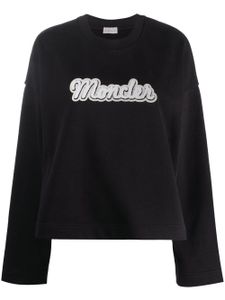 Moncler sweat à appliqué logo - Noir