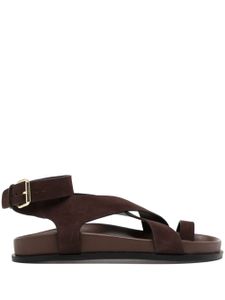 A.EMERY sandales en cuir à brides croisées - Marron