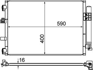 Condensor, airconditioning AC861000S