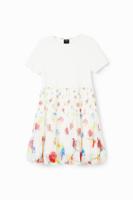 Gecombineerde jurk bloemen - WHITE - 9/10