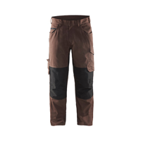 Blåkläder Service werkbroek met stretch zonder spijkerzakken 14951330 | Bruin/Zwart | Maat 44 - 7330509552643