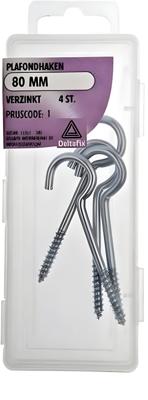 Plafondhaken 80mm verz 4st - Deltafix