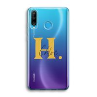Amber Script: Huawei P30 Lite Transparant Hoesje