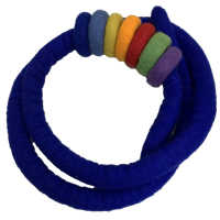 Papoose Toys Papoose Toys Indigo Felt Rope and 7 Felt Doughnuts