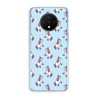 Eenhoorns overal: OnePlus 7T Transparant Hoesje