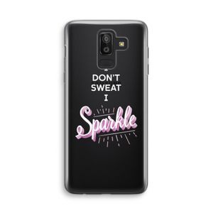 Sparkle quote: Samsung Galaxy J8 (2018) Transparant Hoesje