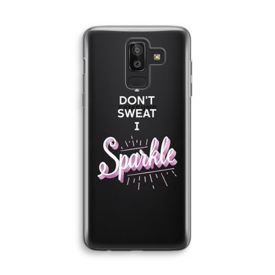 Sparkle quote: Samsung Galaxy J8 (2018) Transparant Hoesje