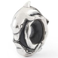 Trollbeads TAGBE-20248 Kraal Stopper Kus van de dolfijnen zilver