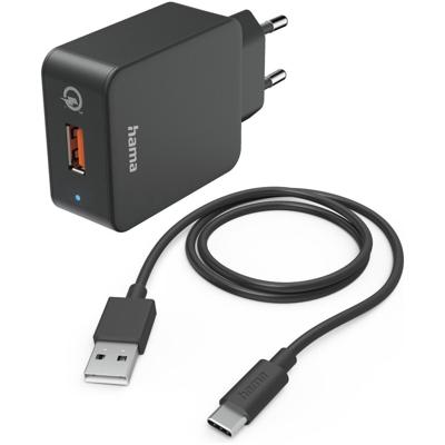 Hama Reislader set USB-C QC 3.0 19,5 Watt Oplader