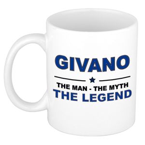 Naam cadeau mok/ beker Givano The man, The myth the legend 300 ml   -