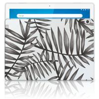 Lenovo Tab M10 | Siliconen hoesje | Leaves Grey