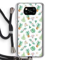 Ananas bladeren: Xiaomi Poco X3 NFC Transparant Hoesje met koord