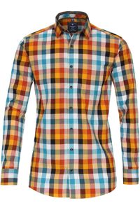 Redmond Casual Regular Fit Overhemd zwart, Ruit