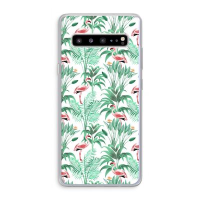 Flamingo bladeren: Samsung Galaxy S10 5G Transparant Hoesje