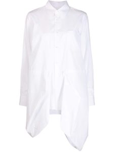 Comme Des Garçons chemise en coton à ourlet asymétrique - Blanc