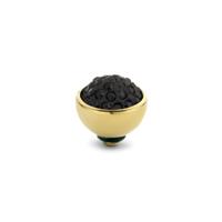 Melano Twisted Shiny Steentje Jet Black | Goud