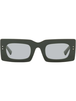 VALENTINO GARAVANI EYEWEAR lunettes de soleil à monture rectangulaire - Vert