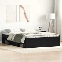 Bedframe zonder matras 120x200 cm bewerkt hout zwart eikenkleur