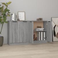 Dressoirs 2 st 60x30x70 cm bewerkt hout grijs sonoma eiken